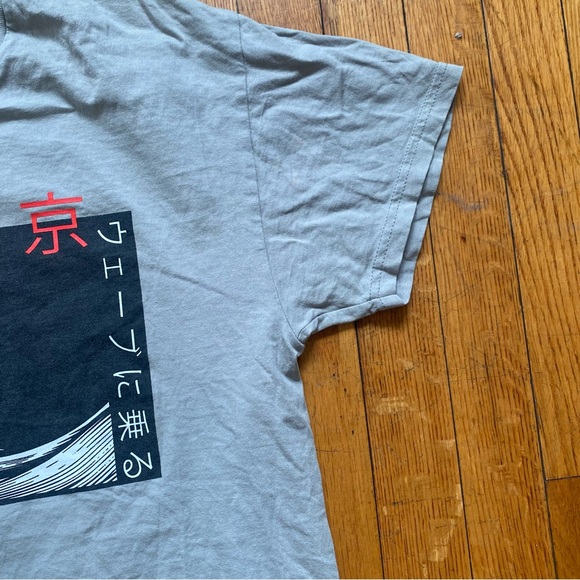 The Great Wave off Kanagawa T Shirt by Bowery Supply Co Japanese Hokusai Size M - Picture 3 of 5